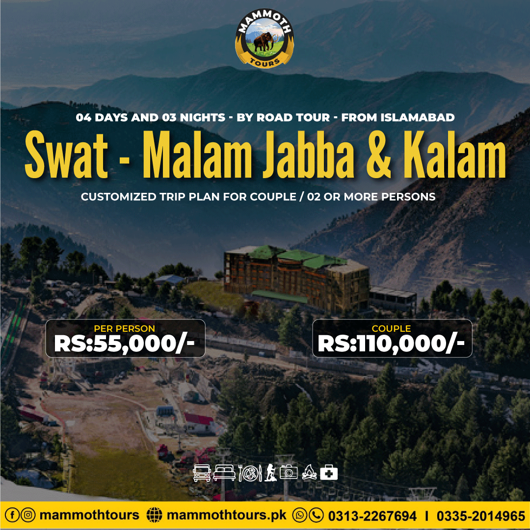 2. Swat - Malam Jabba and Kalam Valley - 04 Days