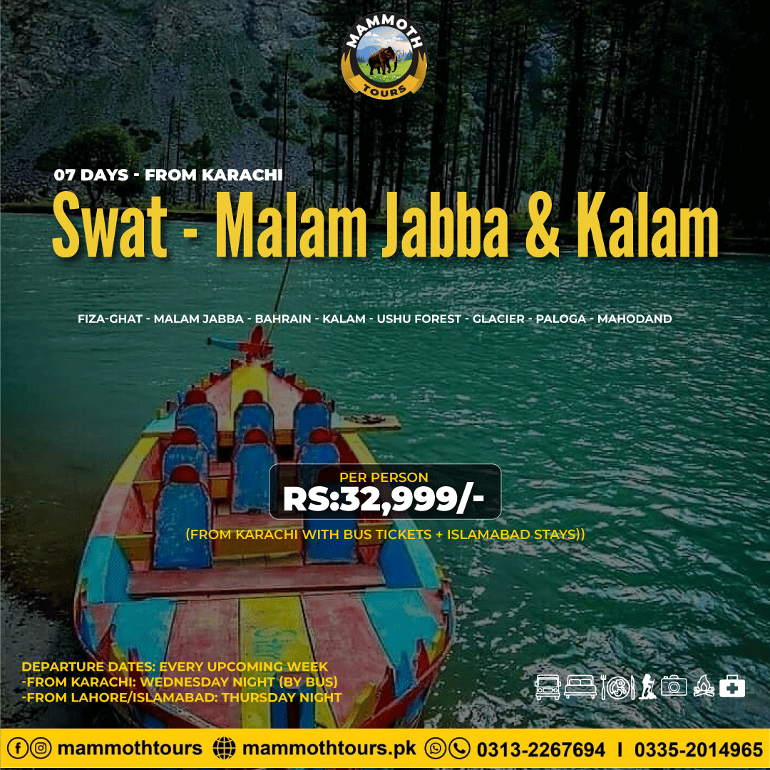 5. Swat Valley - 07 Days - Khi