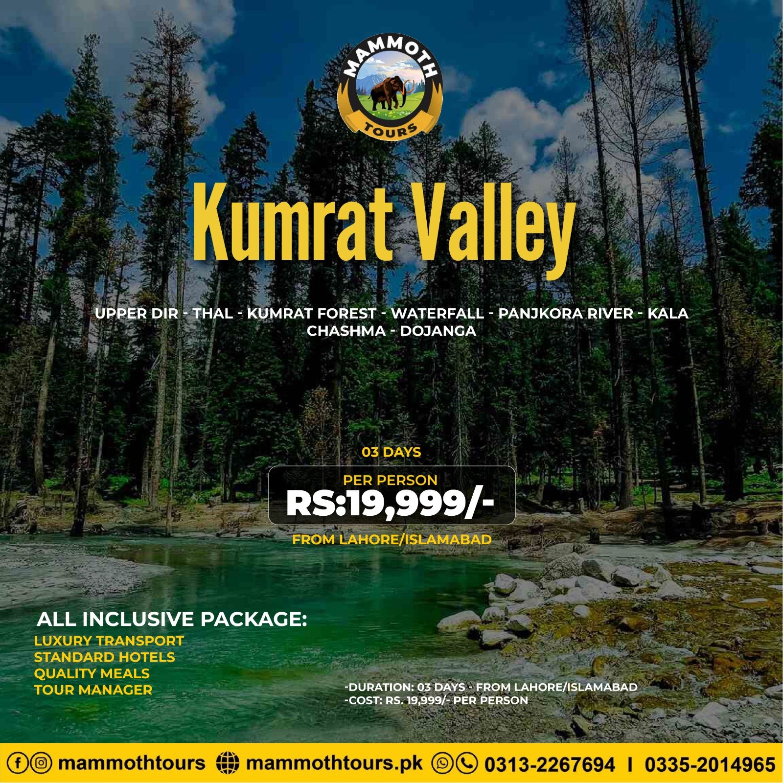 JUNE 8. Kumrat Valley - 03 Days - Lhr-Isb